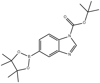 1H-BenziMidazole-1-carboxylic acid, 5-(4,4,5,5-tetraMethyl-1,3,2-dioxaborolan-2-yl)-, 1,1-diMethylethyl ester Structure
