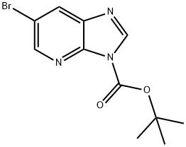 3H-IMidazo[4,5-b]pyridine-3-carboxylicacid,6-broMo-,1,1-diMethylethylester Structure