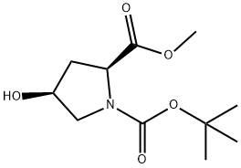 N-Boc-cis-4-Hydroxy-L-proline methyl ester 구조식 이미지