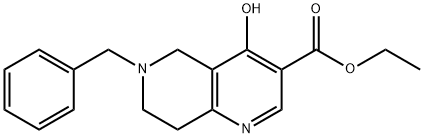 Ethyl7-benzyl-4-hydroxy-5,6,7,8-tetrahydro-1,7-naphthyridine-3-carboxylate Structure