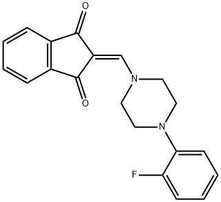 2-{[4-(2-fluorophenyl)piperazino]methylene}-1H-indene-1,3(2H)-dione Structure