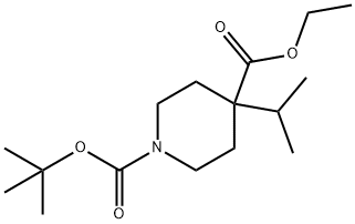 Ethyl 1-Boc-4-iso-propyl-4-piperidinecarboxylate 구조식 이미지