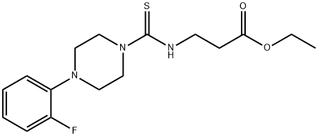 ethyl 3-({[4-(2-fluorophenyl)piperazino]carbothioyl}amino)propanoate 구조식 이미지