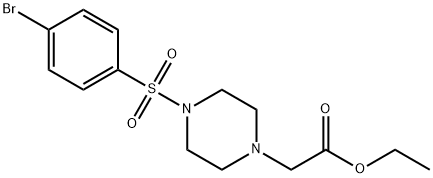 Ethyl 2-(4-(4-bromophenylsulfonyl)piperazinoacetate Structure