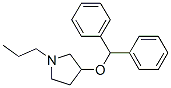 3-벤즈하이드릴옥시-1-프로필-피롤리딘 구조식 이미지