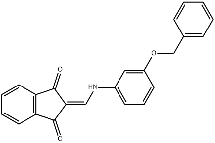 2-{[3-(benzyloxy)anilino]methylene}-1H-indene-1,3(2H)-dione Structure