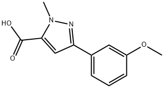 3-(3-Methoxyphenyl)-1-methyl-1{H}-pyrazole-5-carboxylic acid Structure