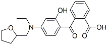 o-[4-[N-Ethyl-N-(tetrahydrofuran-2-ylmethyl)amino]salicyloyl]benzoic acid 구조식 이미지