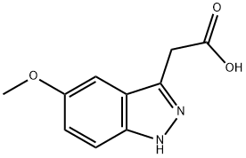 (5-METHOXY-1H-INDAZOL-3-YL)아세틱산 구조식 이미지