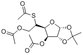3,6-Di-O-acetyl-5-Deoxy-5-S-acetyl-1,2-O-isopropylidene-a-D-glucofuranose 구조식 이미지