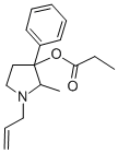 1-Allyl-2-methyl-3-phenyl-3-pyrrolidinol propionate Structure
