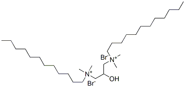 (2-hydroxytrimethylene)bis[dodecyldimethylammonium] dibromide Structure