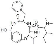 2-(Dimethylamino)-N-[11-hydroxy-3-isopropyl-5,8-dioxo-7-benzyl-2-oxa-6,9-diazabicyclo[10.2.2]hexadeca-12,14(1),15-trien-4-yl]-3-methylpentanamide Structure