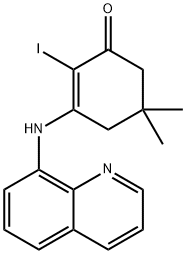 2-iodo-5,5-dimethyl-3-(8-quinolinylamino)-2-cyclohexen-1-one 구조식 이미지