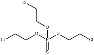 Thiophosphoric acid O,O,O-tris(2-chloroethyl) ester Structure