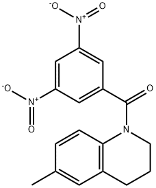 (3,5-dinitrophenyl)[6-methyl-3,4-dihydro-1(2H)-quinolinyl]methanone Structure