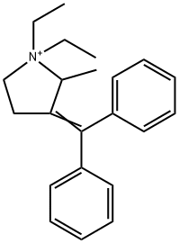 3-(벤즈하이드릴리덴)-1,1-디에틸-2-메틸피롤리디늄 구조식 이미지