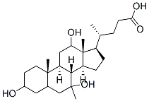 3,7,12-trihydroxy-7-methylcholanoic acid Structure