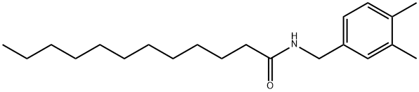 N-[(3,4-디메틸페닐)메틸]도데칸아미드 구조식 이미지