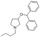 3-(디페닐메톡시)-1-부틸피롤리딘 구조식 이미지