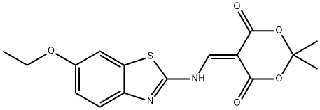 5-{[(6-ethoxy-1,3-benzothiazol-2-yl)amino]methylene}-2,2-dimethyl-1,3-dioxane-4,6-dione Structure