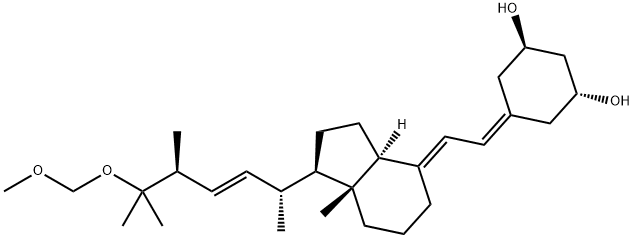 (1R,3R)-5-((E)-2-((1R,3aS,7aR)-1-((2R,5S,E)-6-(MethoxyMethoxy)-5,6-diMethylhept-3-en-2-yl)-7a-Methyldihydro-1H-inden-4(2H,5H,6H,7H,7aH)-ylidene)ethylidene)cyclohexane-1,3-diol 구조식 이미지