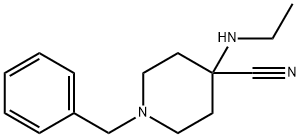 1-benzyl-4-(ethylamino)piperidine-4-carbonitrile  구조식 이미지