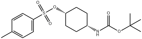 CarbaMic acid, N-[cis-4-[[(4-Methylphenyl)sulfonyl]oxy]cyclohexyl]-, 1,1-diMethylethyl ester Structure