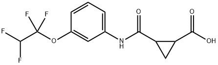 2-{[3-(1,1,2,2-tetrafluoroethoxy)anilino]carbonyl}cyclopropanecarboxylic acid 구조식 이미지
