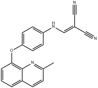 2-({4-[(2-methyl-8-quinolinyl)oxy]anilino}methylene)malononitrile 구조식 이미지