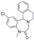 (-)-5,9,10,14b-Tetrahydro-2-chloro-5-methylisoquino[2,1-d][1,4]benzodiazepin-6(7H)-one 구조식 이미지