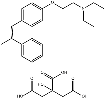 1-(p-(베타-디에틸아미노에톡시)페닐)-1,2-디페닐에틸렌시트레이트 구조식 이미지