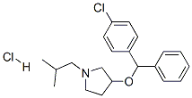 3-[(4-클로로페닐)-페닐-메톡시]-1-(2-메틸프로필)피롤리딘염산염 구조식 이미지