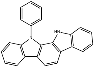 11,12-Dihydro-11-phenylindolo[2,3-a]carbazole 구조식 이미지