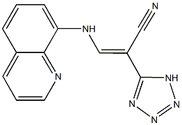 (E)-3-(8-quinolinylamino)-2-(1H-1,2,3,4-tetraazol-5-yl)-2-propenenitrile 구조식 이미지