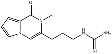 1-[3-[(1,2-Dihydro-2-methyl-1-oxopyrrolo[1,2-a]pyrazin)-3-yl]propyl]guanidine 구조식 이미지