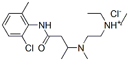 2-[(2-클로로-6-메틸-페닐)카바모일메틸-프로판-2-일-아미노]에틸-디에틸-아자늄클로라이드 구조식 이미지