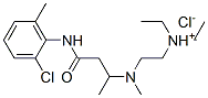 2-[(2-chloro-6-methyl-phenyl)carbamoylmethyl-propan-2-yl-amino]ethyl-d iethyl-azanium chloride Structure