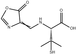 3-Mercapto-N-[(5-oxo-4,5-dihydrooxazol-4-ylidene)methyl]valine Structure