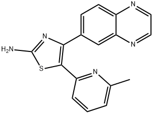 2-ThiazolaMine, 5-(6-Methyl-2-pyridinyl)-4-(6-quinoxalinyl)- 구조식 이미지