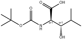 Boc-(2R,3S)-2-amino-3-hydroxy-4-methylpentanoic acid 구조식 이미지