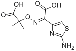 (Z)-2-(2-Aminothiazol-4-yl)-2-(1-carboxy-1-methyl)ethoxyiminoacetic acid 구조식 이미지