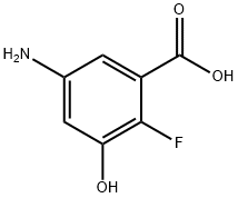 5-아미노-2-플루오로-3-하이드록시벤조산 구조식 이미지