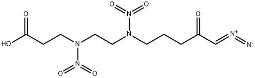 N-(2-((5-Diazo-4-oxopentyl)nitroamino)ethyl)-N-nitro-beta-alanine Structure