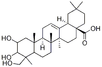 2,3,23-Trihydroxy-12-oleanen-28-oic acid 구조식 이미지