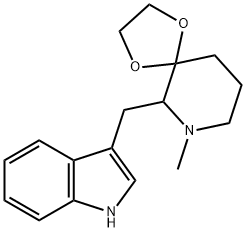 6-(3-indolylmethyl)-7-methyl-1,4-dioxa-7-azaspiro(4,5)-decane 구조식 이미지