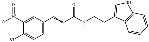 (E)-3-(4-chloro-3-nitrophenyl)-N-[2-(1H-indol-3-yl)ethyl]-2-propenamide 구조식 이미지