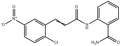 2-{[(E)-3-(2-chloro-5-nitrophenyl)-2-propenoyl]amino}benzenecarboxamide Structure