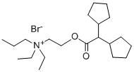 Acetic acid, dicyclopentyl-, 2-(diethylamino)ethyl ester, propylbromid e Structure