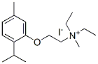 diethyl-methyl-[2-(5-methyl-2-propan-2-yl-phenoxy)ethyl]azanium iodide Structure